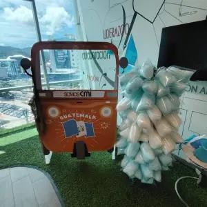 Algodones de azúcar en cumpleaños